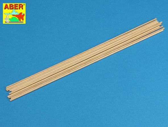 Tiges rondes en bois Aber WR2, longueur 2,00 mm, 250 mm x 10 pièces.