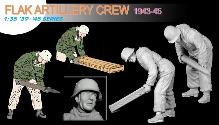 Dragon 6275 Flak Artillery Crew(Winter1943-45) 1/35 – immagine 4