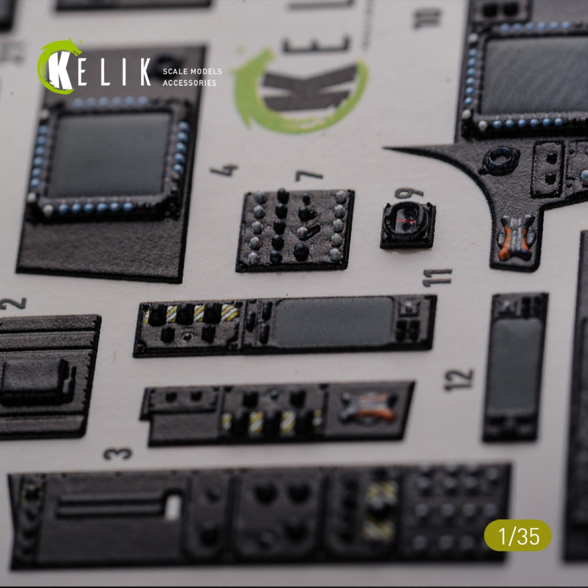 KELIK K35026 AH-64D Apache interior 3D decals for Meng kit 1/35 – zdjęcie 5