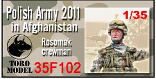 ToRo Model 35F102 PKW Afganistan - Jeden z Rosomaka / Polish Army in Afghanistan - Rosomak crewman one figurine with decals 1/35 – immagine 2