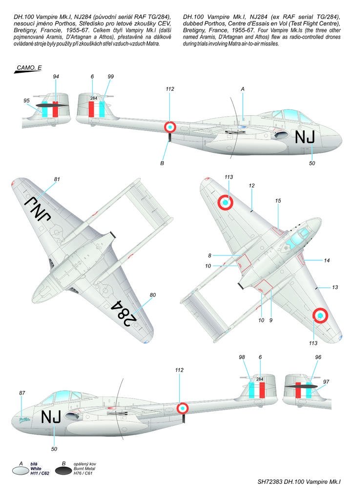 Special Hobby 72383 DH.100 Vampire Mk. I &amp;#39;RAF, RAAF and Armée de l&amp;#39;Air&amp;#39; 1/72 – Bild 4