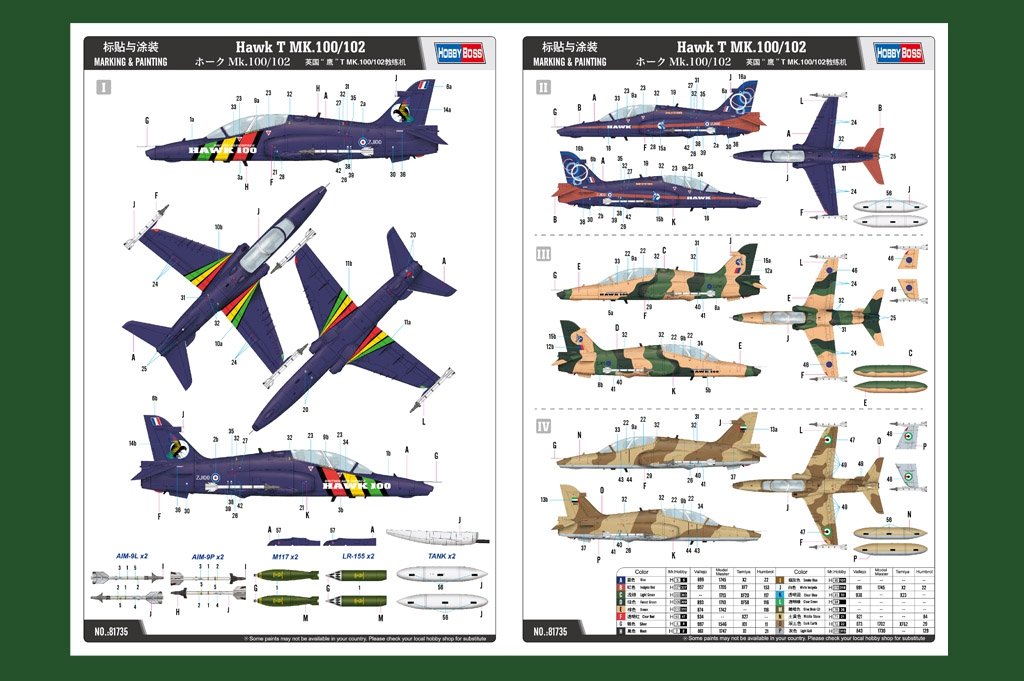 Hobby Boss 81735 Hawk T MK.100/102 – image 3
