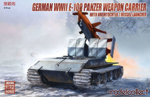 Modelcollect UA72106 Transporteur de chars allemand E-100 de la Seconde Guerre mondiale avec lance-missiles Rheintochter 1 1/72