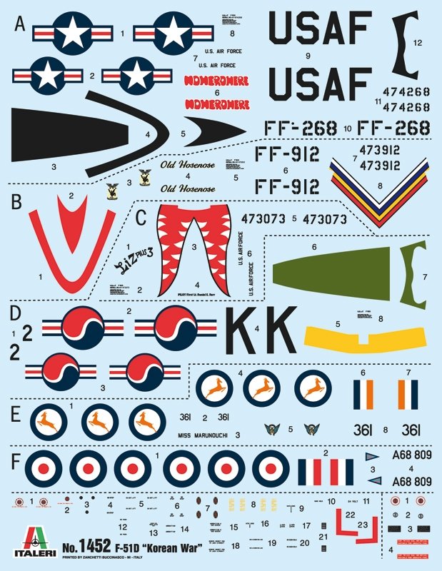 Italeri 1452 North American F-51D Mustang Korean War 1/72 – immagine 3