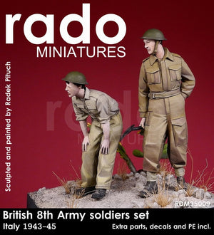 RADO Miniatures RDM35009 8e armée britannique Italie 1943-45 Décalcomanies, pièces photo-découpées et pièces supplémentaires incluses (1/35)