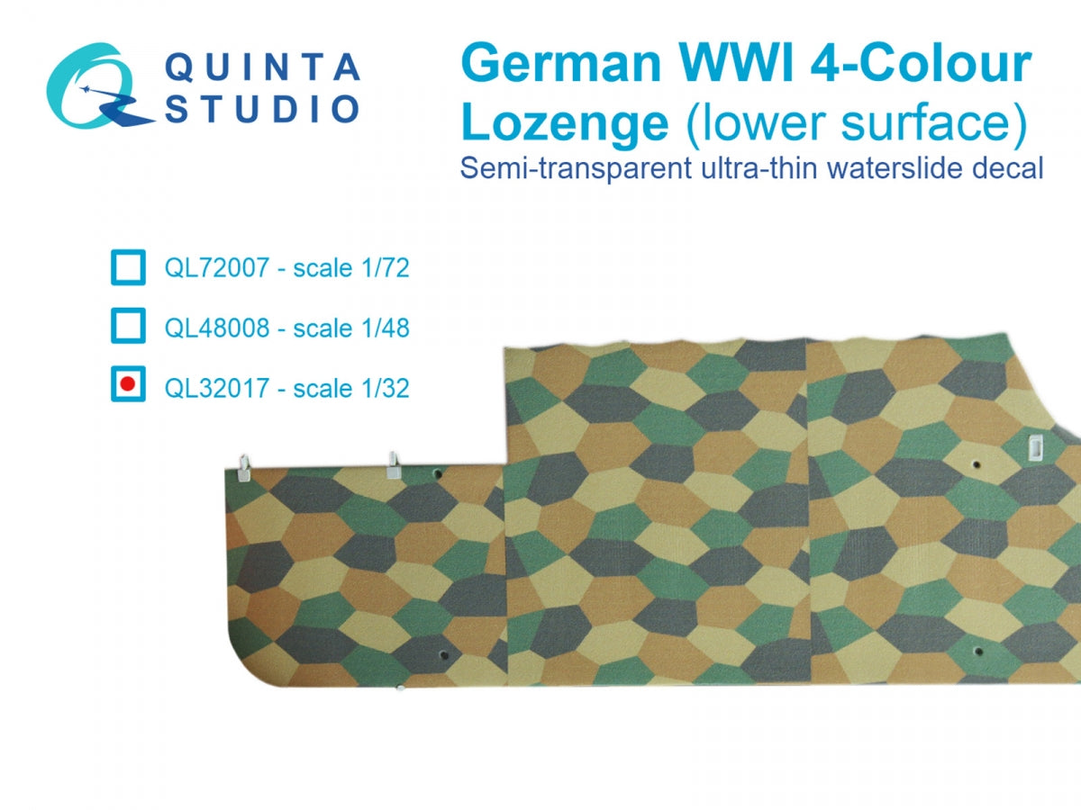 Quinta Studio QL32017 German WWI 4-Colour Lozenge (lower surface) 1/32