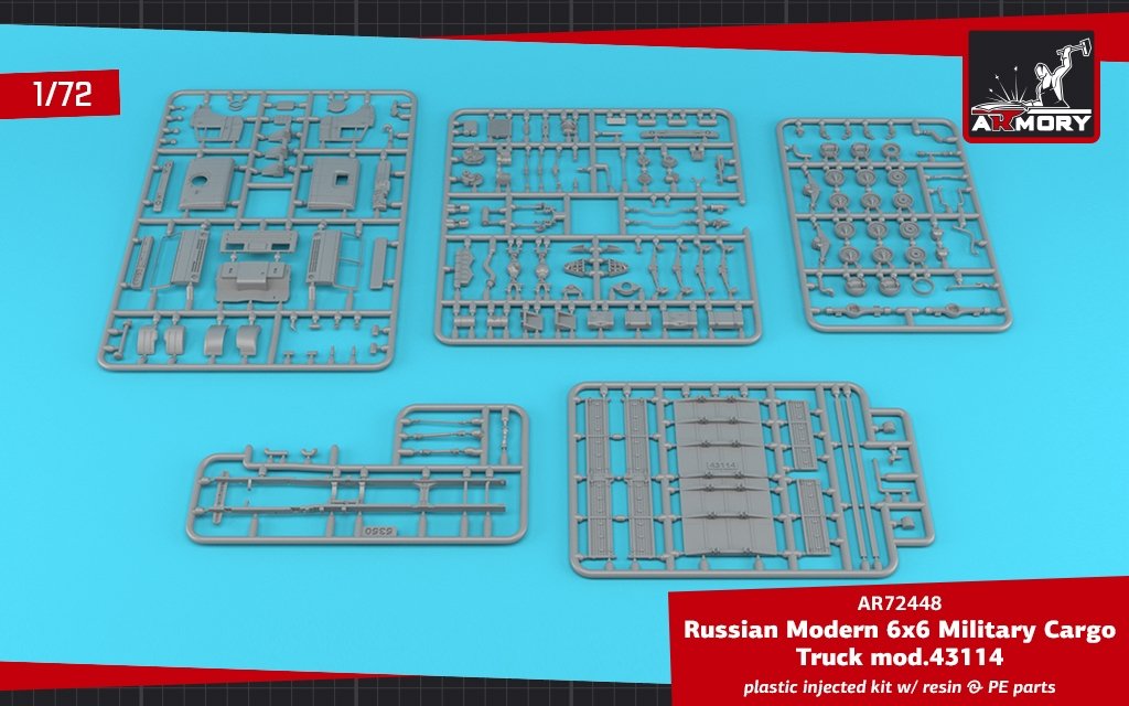 Armory Models 72448-R Russian Modern 6×6 Military Cargo Truck mod.43114 1/72 – immagine 3