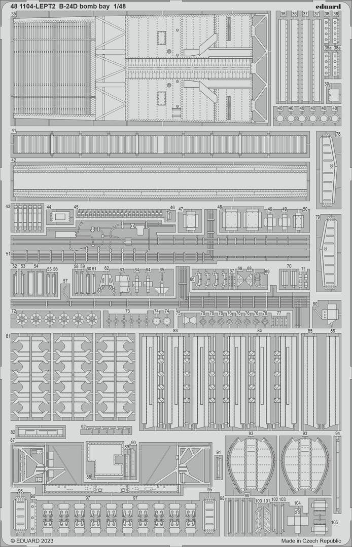 Eduard 481104 B-24D bomb bay REVELL 1/48