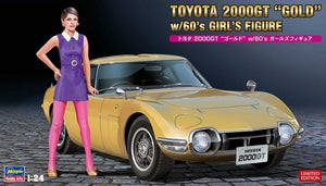 Hasegawa SP533 Toyota 2000GT &amp;quot;Gold&amp;quot; w / 60&amp;#39;s Girl&amp;#39;s Figure 1/24