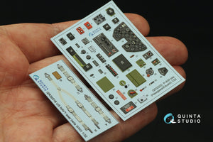 Quinta Studio QD32220 P-40N late 3D-Printed coloured Interior on decal paper (Hasegawa/Eduard) 1/32 – immagine 3