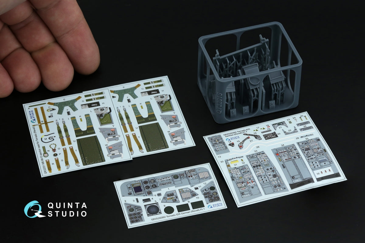 Quinta Studio QD+32262 Tornado IDS German 3D-Printed &amp; coloured Interior on decal paper (Revell) (with 3D-printed resin parts) 1/32