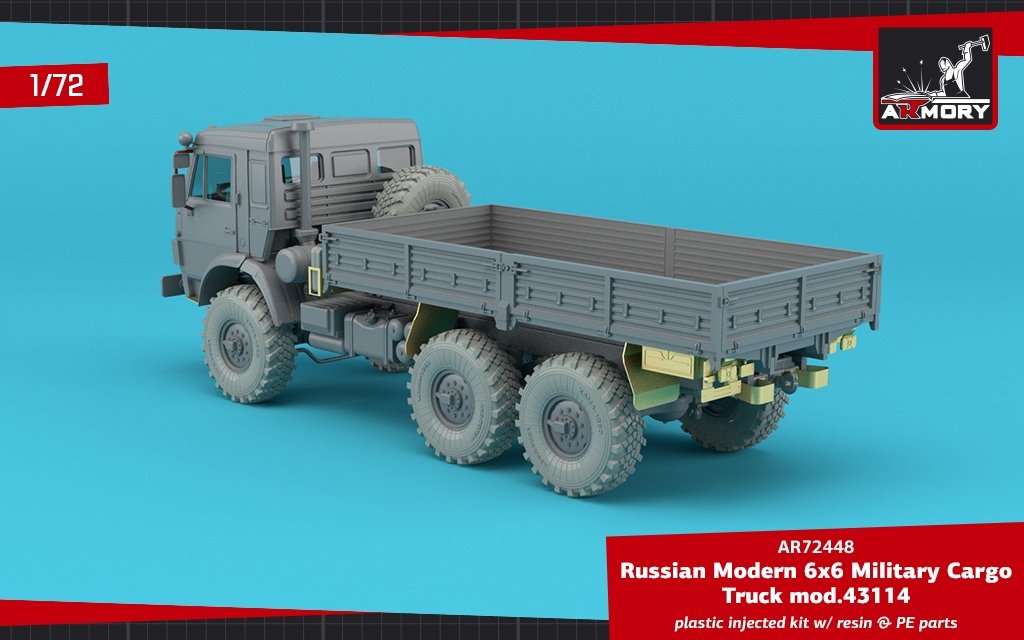 Armory Models 72448-R Russian Modern 6×6 Military Cargo Truck mod.43114 1/72 – immagine 6