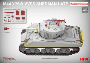 Maquette Rye Field modèle 5133 M4A3 76W VVSS Sherman, version modernisée tardive, échelle 1/35 – image 3