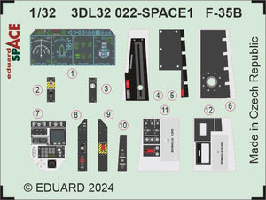 Eduard 3DL32022 F-35B SPACE TRUMPETER 1/32 – immagine 2