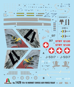 Italeri 1429 F/A-18 HORNET Swiss Air Force - Royal Australian Air Force 1/72 – zdjęcie 4