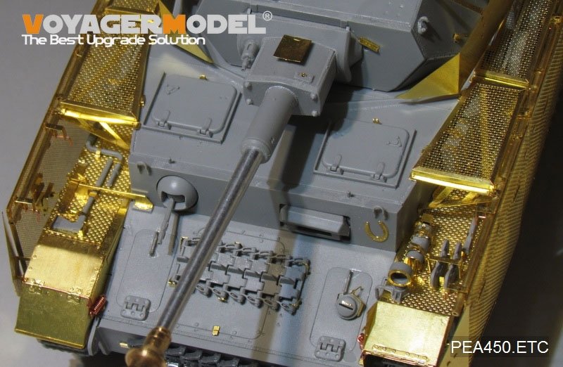 Voyager modèle PEA450 WWII allemand Pz.Kpfw.IV Ausf.J &amp;quot;Thoma Shields&amp;quot; treillis métallique schürzen (dernière production) (POUR Boder 35008) 1/35 – image 11