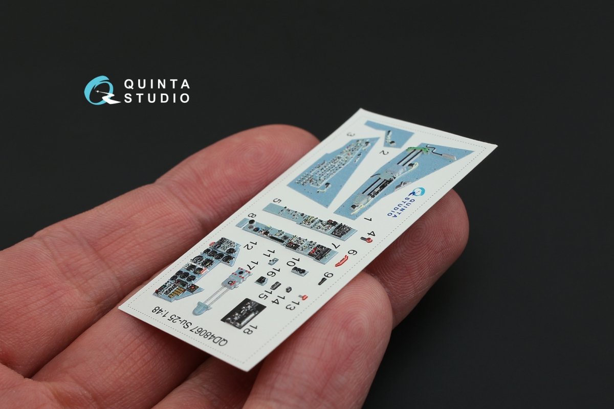 Quinta Studio QD48067 Su-25 3D-Printed &amp;amp; colored Interior on decal paper (for KP kit) 1/48 – image 3