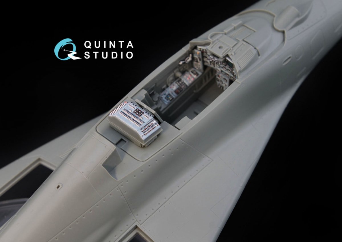 Quinta Studio QD48008 MiG-29 (9-12) 3D-Printed &amp;amp; coloured Interior on decal paper (for GWH kits) 1/48 – zdjęcie 7