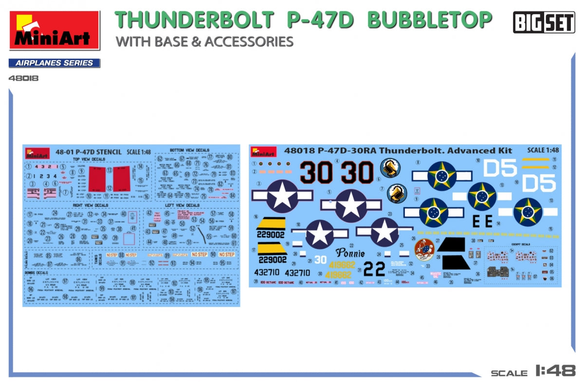MiniArt 48018 THUNDERBOLT P-47D BUBBLETOP WITH BASE &amp;amp; ACCESSORIES. BIG SET 1/48 – imagen 5