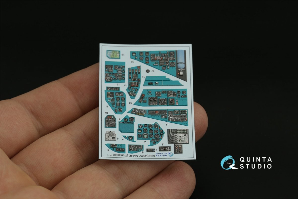 Quinta Studio QDS-48356 Mi-24D 3D-Printed &amp;amp; colored Interior on decal paper (Trumpeter) (Small version) 1/48 – image 5