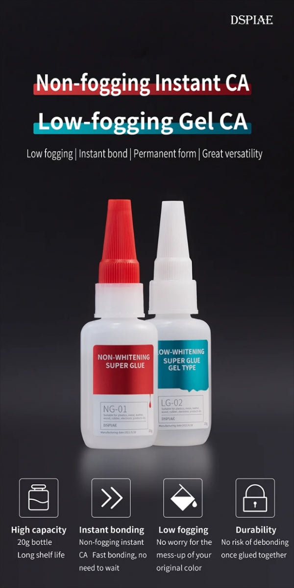 DSPIAE LG-02 Low-Whitening Super Glue Gel Type 20g – zdjęcie 2