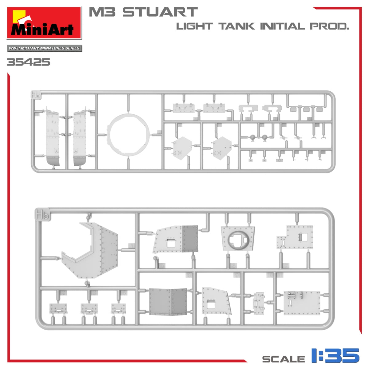 MiniArt 35425 M3 STUART LIGHT TANK, INITIAL PROD 1/35 – imagen 14