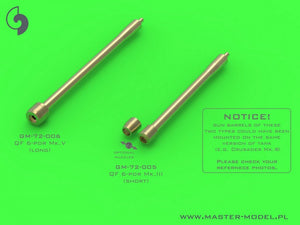 Master GM-72-005 British QF 6-pdr (57mm) - version Mk.III L/43 (short) + Besa MG tips - for Crusader Mk.III, Churchill Mk.III/IV, Valentine Mk.VIII/IX 1/72 – immagine 3