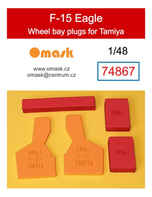Omask 74867 Bouchons de puits de train d&amp;#39;atterrissage F-15 Eagle (pour Tamiya) 1/48