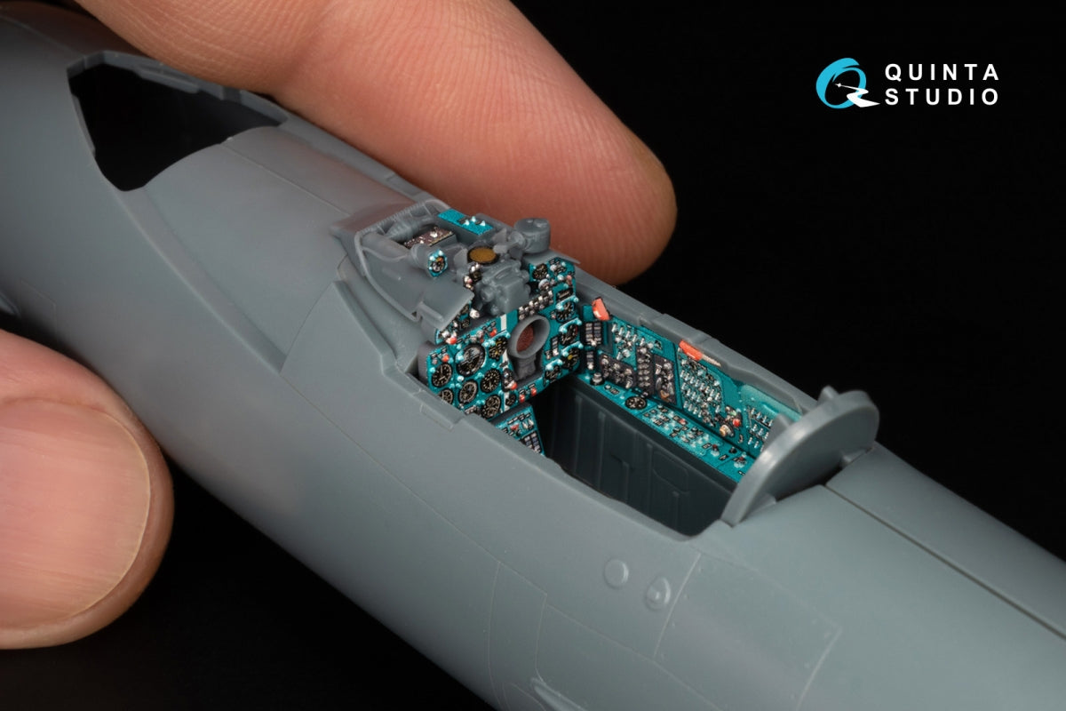 Quinta Studio QD+48579 MiG-21SMT Fishbed-K 3D-Printed &amp;amp; coloured Interior on decal paper (Eduard) (with 3D-printed resin parts) 1/48 – immagine 8