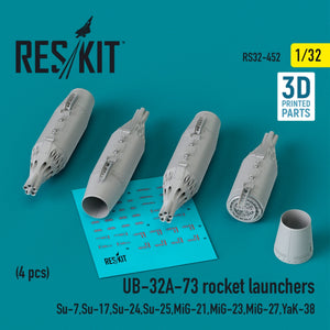 Lance-roquettes RESKIT RS32-0452 UB-32A-73 (4 pièces) (Impression 3D) 1/32