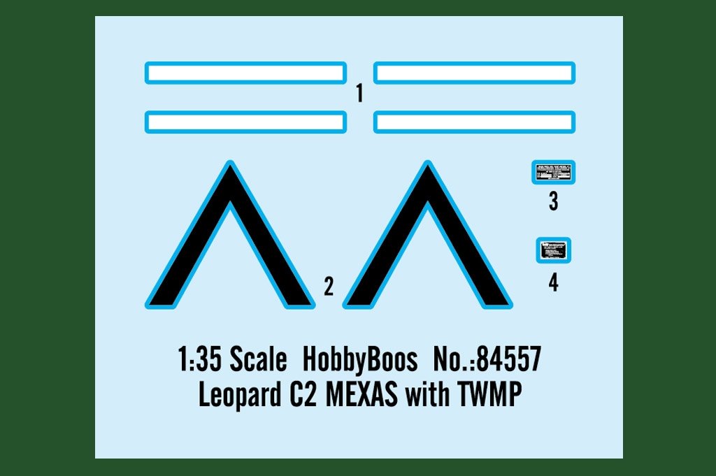 Hobby Boss 84557 Leopard C2 MEXAS with TWMP Track Width Mine Plow 1/35 – immagine 16