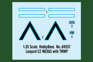 Hobby Boss 84557 Leopard C2 MEXAS with TWMP Track Width Mine Plow 1/35 – immagine 16