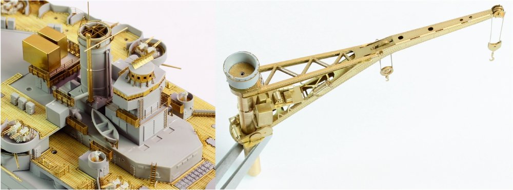 Pontos 35023FN USS BB-34 New York 1944 Detail-up set (w/Teak Tone Deck, Barrels, Resin,PE) – Bild 21