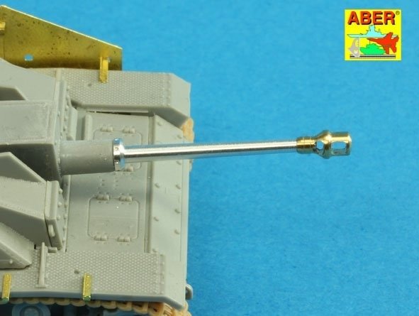 Aber 72L-53 Lufa do niemieckich dział pancernych StuG.III, Ausf.G wersja wczesna / German StuK.40 L/48 7,5 cm Barrel early model muzzle brake for StuG. III Ausf.F/8 and StuG. III Ausf.G early 1/72 – Bild 3