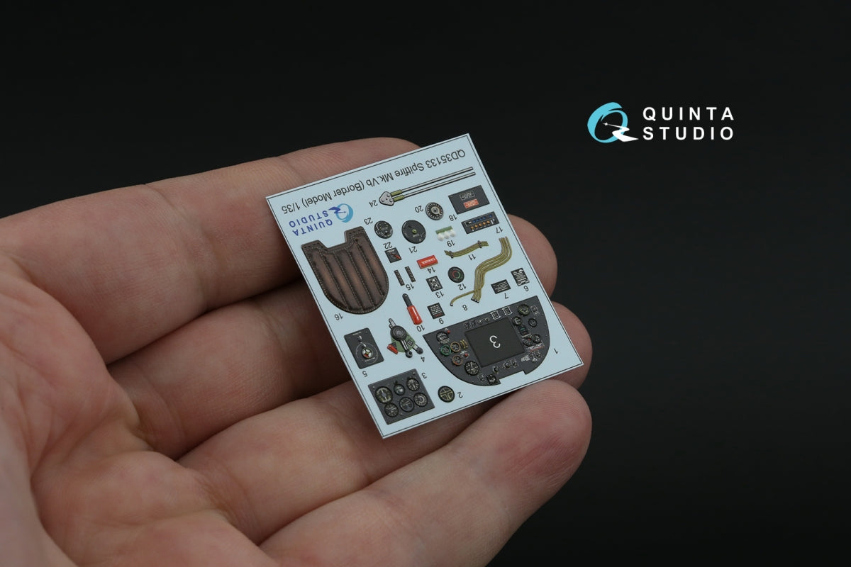Quinta Studio QD35133 Spitfire Mk. Vb 3D-Printed coloured Interior on decal paper (Border model) 1/35 – Bild 6