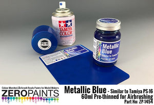 Peinture métallisée bleu Zero Paints ZP-1454 (similaire à PS-16) 60 ml