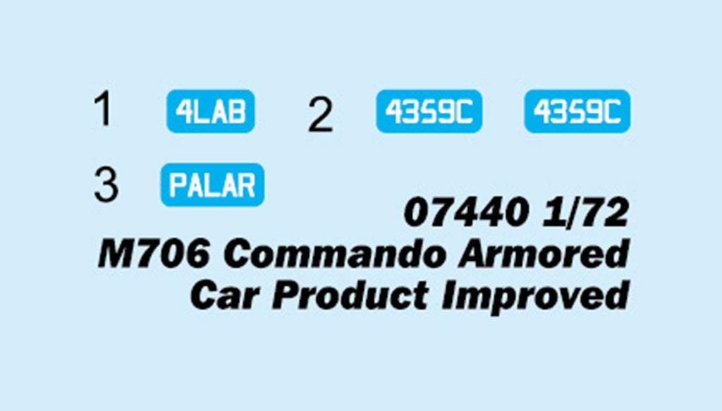 Trumpeter 07440 M706 Commando Armored Car Product Improved 1/72 – imagen 4