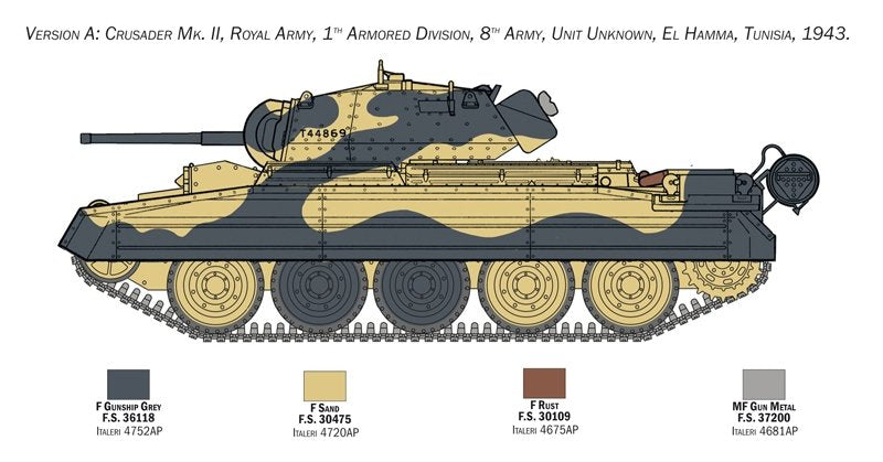Italeri 6579 Crusader II avec infanterie de la 8e armée, échelle 1/35 – image 4