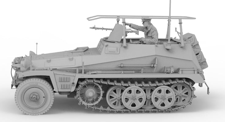 Das Werk DW16019 Sd.Kfz. 250/3 Ausf. A Leichter Funkpanzerwagen / Sonderkraftfahrzeug 250 1/16