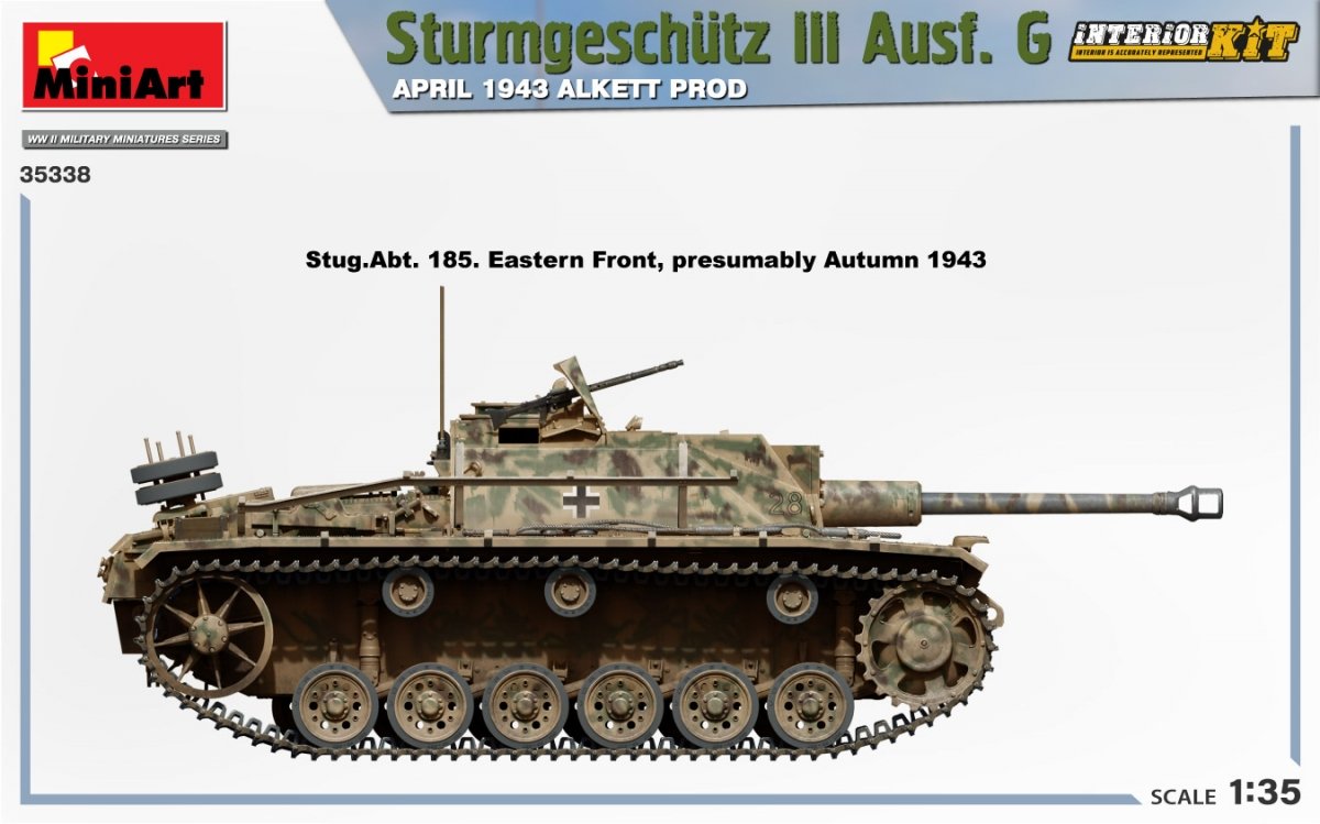 Mini Art 35338 Sturmgeschutz III Ausf. G AVRIL 1943 ALKETT PROD. KIT INTÉRIEUR 1/35 – image 9