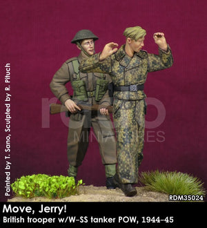 RADO Miniatures RDM35024 British trooper w/W-SS tanker POW, (1944-45) 1/35