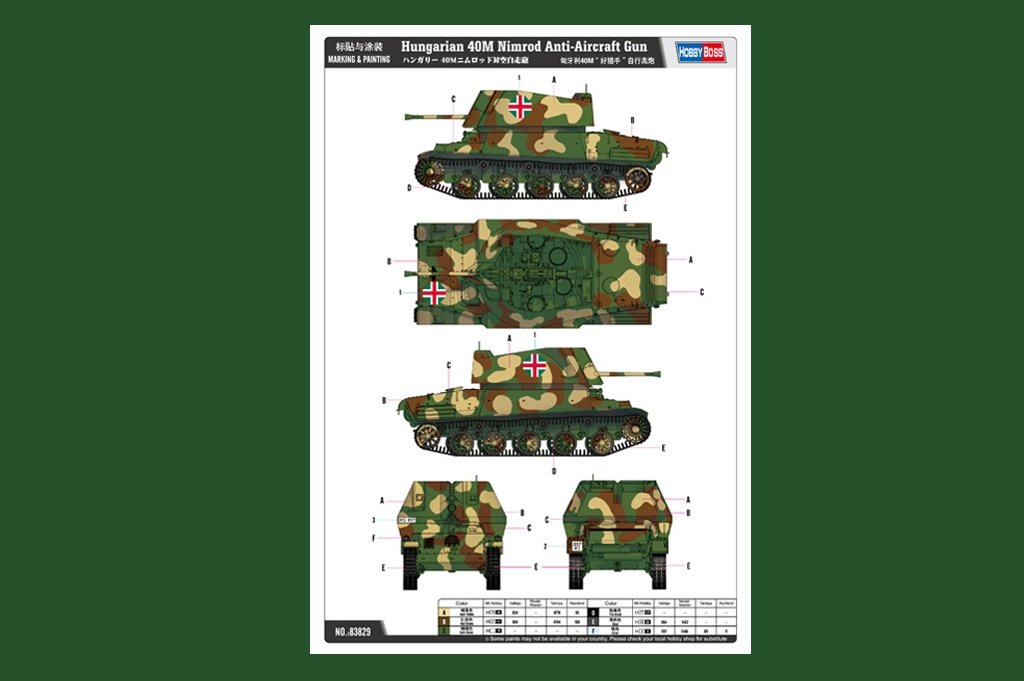 Hobby Boss 83829 Hungarian 40M Nimrod Anti-Aircraft Gun 1/35 – zdjęcie 3