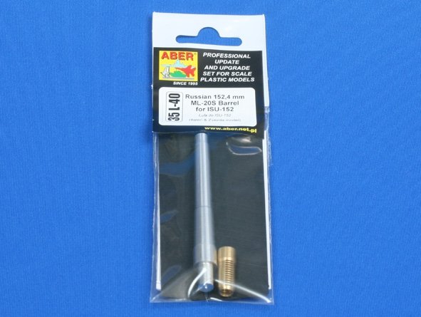 Aber 35L-040 Soviet gun barrel 152,4mm Ml-20S for self proppeled gun ISU152 1/35 – immagine 5