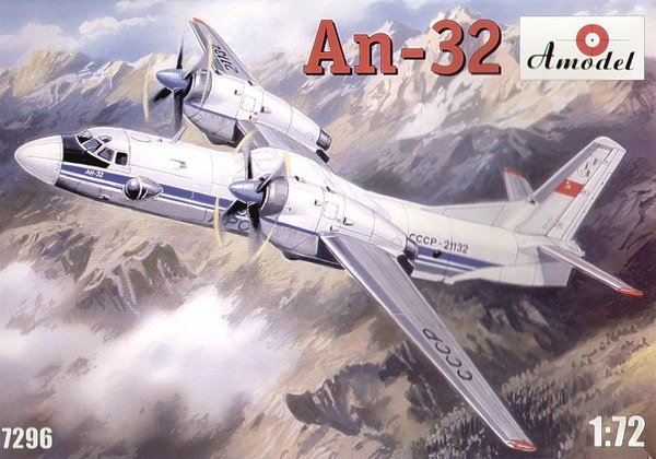 A-Model 07296 Antonov An-32 Turboprop Transport Aircraft 1/72