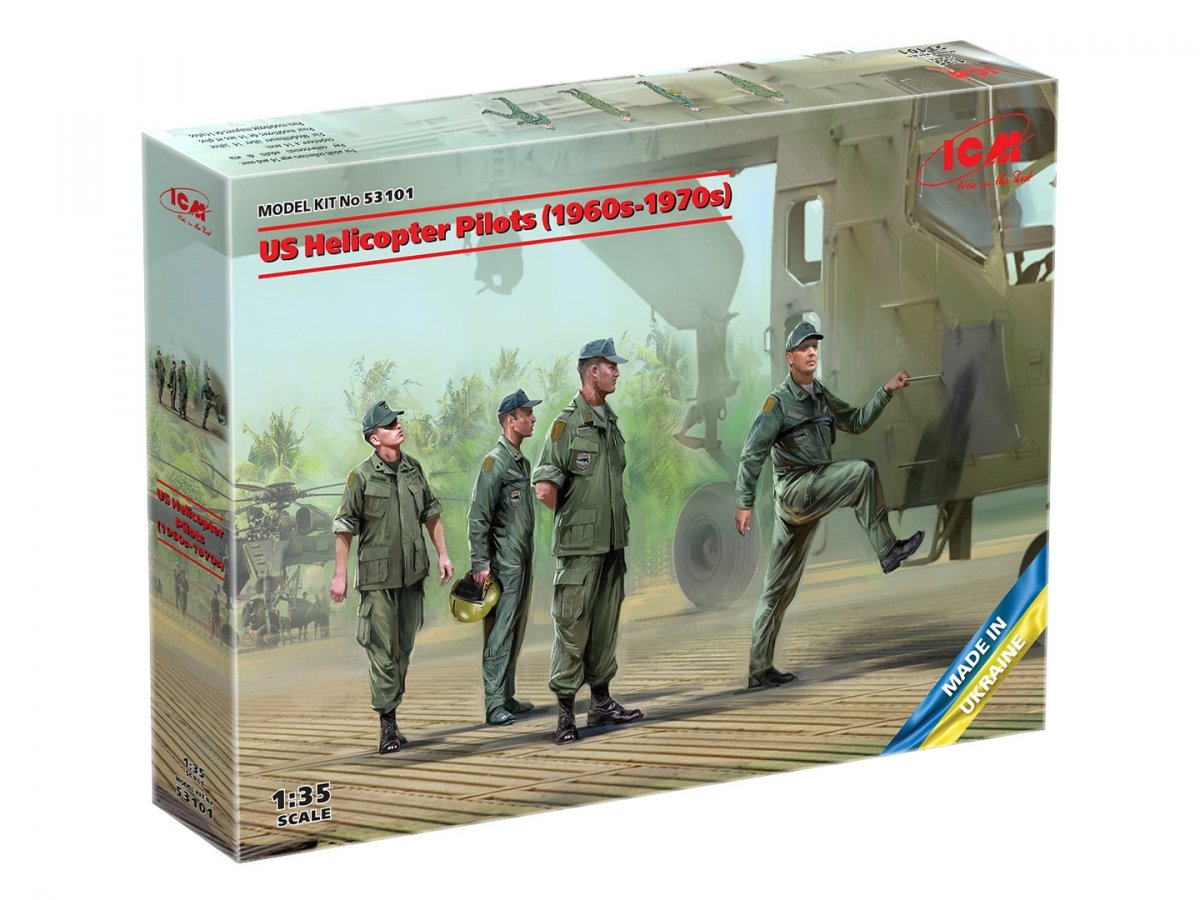 ICM 53101 Pilotes d&amp;#39;hélicoptères américains (années 1960-1970) 1/35  – image 2