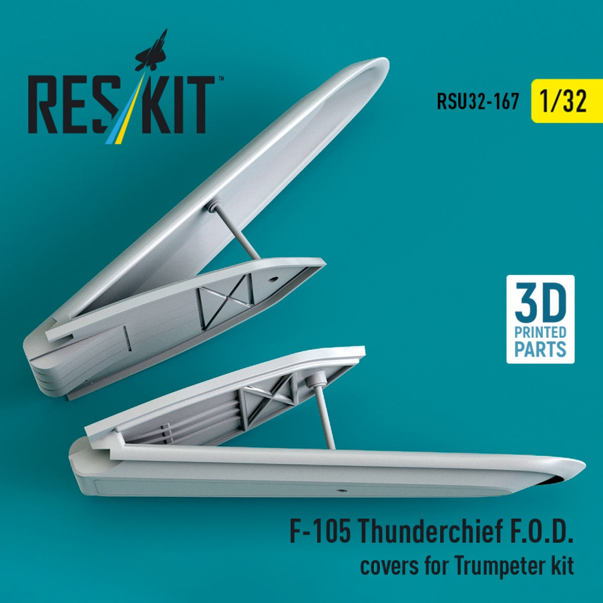 RESKIT RSU32-0167 F-105 Thunderchief F.O.D. covers for Trumpeter kit (3D Printed) 1/32