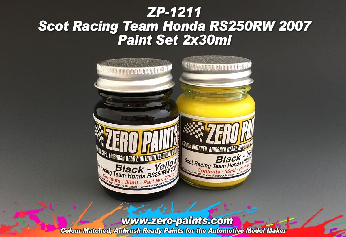 Kit de peinture Zero Paints ZP-1211 Scot Racing Team Honda RS250RW 2007 (2 x 30 ml)