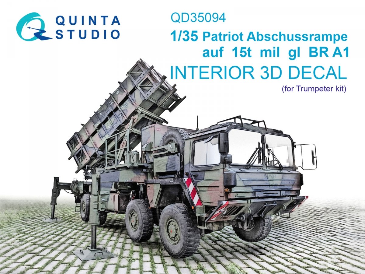 Quinta Studio QD35094 Patriot Abschussrampe auf 15t mil gl BR A1 3D-Printed &amp;amp; coloured Interior on decal paper (Trumpeter) 1/35