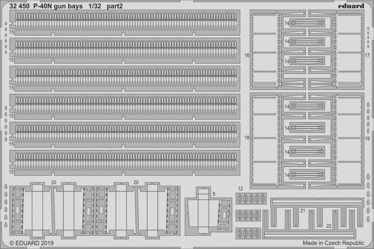 Baies de canons Eduard 32450 P-40N 1/32 TRUMPETER – image 2