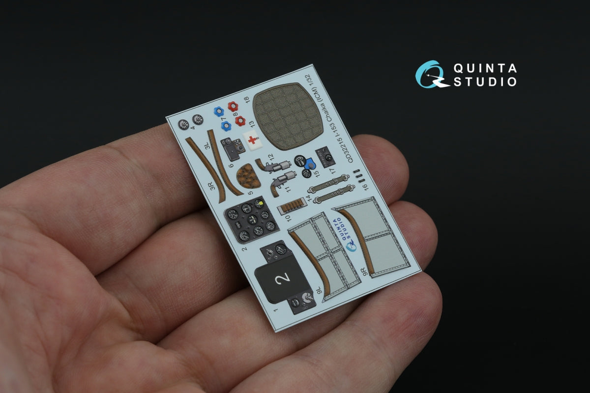 Quinta Studio QD32215 I-153 3D-Printed coloured Interior on decal paper (ICM) 1/32 – immagine 4